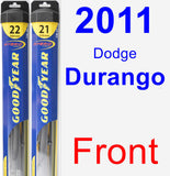 Front Wiper Blade Pack for 2011 Dodge Durango - Hybrid