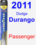 Passenger Wiper Blade for 2011 Dodge Durango - Hybrid