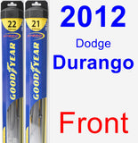 Front Wiper Blade Pack for 2012 Dodge Durango - Hybrid