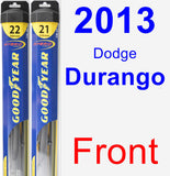 Front Wiper Blade Pack for 2013 Dodge Durango - Hybrid