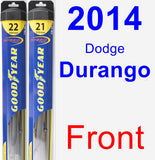 Front Wiper Blade Pack for 2014 Dodge Durango - Hybrid
