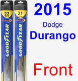 Front Wiper Blade Pack for 2015 Dodge Durango - Hybrid