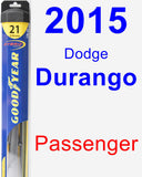 Passenger Wiper Blade for 2015 Dodge Durango - Hybrid