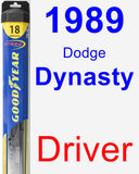 Driver Wiper Blade for 1989 Dodge Dynasty - Hybrid