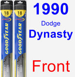 Front Wiper Blade Pack for 1990 Dodge Dynasty - Hybrid