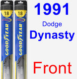 Front Wiper Blade Pack for 1991 Dodge Dynasty - Hybrid