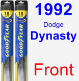 Front Wiper Blade Pack for 1992 Dodge Dynasty - Hybrid