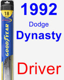 Driver Wiper Blade for 1992 Dodge Dynasty - Hybrid