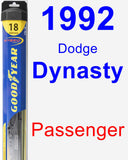 Passenger Wiper Blade for 1992 Dodge Dynasty - Hybrid