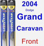 Front Wiper Blade Pack for 2004 Dodge Grand Caravan - Hybrid