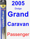 Passenger Wiper Blade for 2005 Dodge Grand Caravan - Hybrid