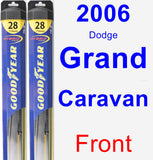 Front Wiper Blade Pack for 2006 Dodge Grand Caravan - Hybrid