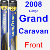 Front Wiper Blade Pack for 2008 Dodge Grand Caravan - Hybrid