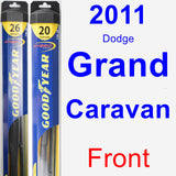 Front Wiper Blade Pack for 2011 Dodge Grand Caravan - Hybrid