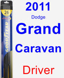 Driver Wiper Blade for 2011 Dodge Grand Caravan - Hybrid