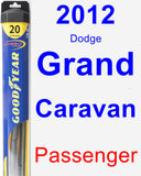 Passenger Wiper Blade for 2012 Dodge Grand Caravan - Hybrid
