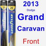 Front Wiper Blade Pack for 2013 Dodge Grand Caravan - Hybrid