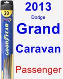 Passenger Wiper Blade for 2013 Dodge Grand Caravan - Hybrid