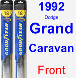 Front Wiper Blade Pack for 1992 Dodge Grand Caravan - Hybrid