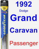 Passenger Wiper Blade for 1992 Dodge Grand Caravan - Hybrid