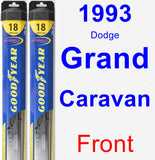 Front Wiper Blade Pack for 1993 Dodge Grand Caravan - Hybrid