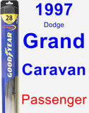 Passenger Wiper Blade for 1997 Dodge Grand Caravan - Hybrid