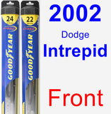 Front Wiper Blade Pack for 2002 Dodge Intrepid - Hybrid