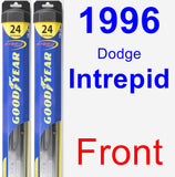 Front Wiper Blade Pack for 1996 Dodge Intrepid - Hybrid