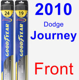 Front Wiper Blade Pack for 2010 Dodge Journey - Hybrid