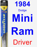 Driver Wiper Blade for 1984 Dodge Mini Ram - Hybrid