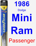 Passenger Wiper Blade for 1986 Dodge Mini Ram - Hybrid