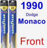 Front Wiper Blade Pack for 1990 Dodge Monaco - Hybrid