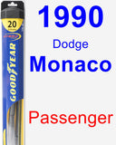 Passenger Wiper Blade for 1990 Dodge Monaco - Hybrid