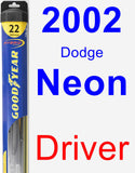 Driver Wiper Blade for 2002 Dodge Neon - Hybrid