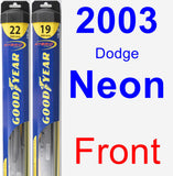 Front Wiper Blade Pack for 2003 Dodge Neon - Hybrid