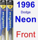 Front Wiper Blade Pack for 1996 Dodge Neon - Hybrid