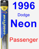 Passenger Wiper Blade for 1996 Dodge Neon - Hybrid