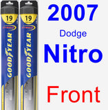 Front Wiper Blade Pack for 2007 Dodge Nitro - Hybrid