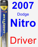 Driver Wiper Blade for 2007 Dodge Nitro - Hybrid