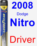 Driver Wiper Blade for 2008 Dodge Nitro - Hybrid