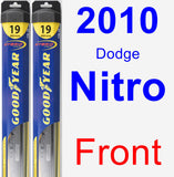 Front Wiper Blade Pack for 2010 Dodge Nitro - Hybrid