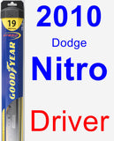 Driver Wiper Blade for 2010 Dodge Nitro - Hybrid