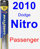 Passenger Wiper Blade for 2010 Dodge Nitro - Hybrid