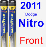 Front Wiper Blade Pack for 2011 Dodge Nitro - Hybrid