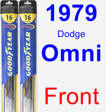 Front Wiper Blade Pack for 1979 Dodge Omni - Hybrid