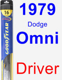 Driver Wiper Blade for 1979 Dodge Omni - Hybrid