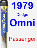 Passenger Wiper Blade for 1979 Dodge Omni - Hybrid