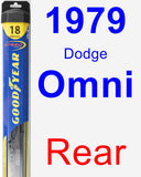 Rear Wiper Blade for 1979 Dodge Omni - Hybrid