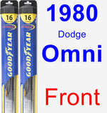 Front Wiper Blade Pack for 1980 Dodge Omni - Hybrid