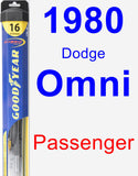 Passenger Wiper Blade for 1980 Dodge Omni - Hybrid